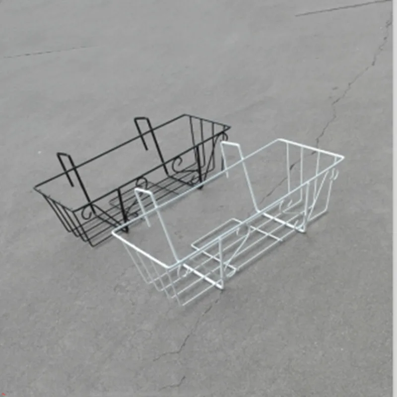 

Iron Art Balcony Grow Flowers Rectangle Iron Frame Railing Pylons Balcony Flowerpot Flower Rack Iron Flower Flower Rack