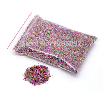 

50g Mixed Micro Beads Ball Crystal Caviar Beads Glass Trend Caviar Nail Art Decorations Tips 0.7mm