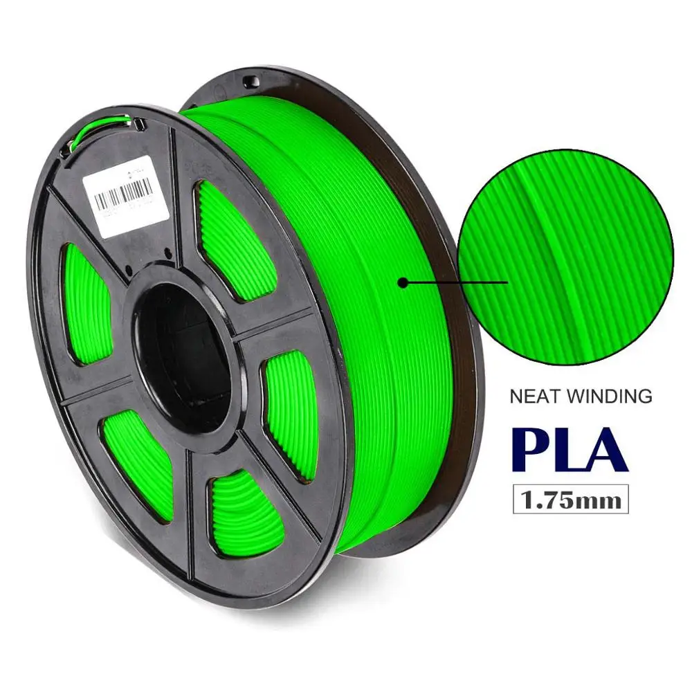 Orderly PLA-Green SUNLU PLA нити 1,75 мм 1 кг допуск+/-0,02 мм 3d принтер печать плавно не запутывается аккуратная обмотка расходные материалы - Цвет: Orderly PLA-Green
