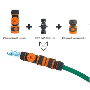 

1 / 2''3 / 4 '' Quick Interface Valve Water Pipe Extension Interface Garden Quick Connect Irrigation Set Water Pipe Switch