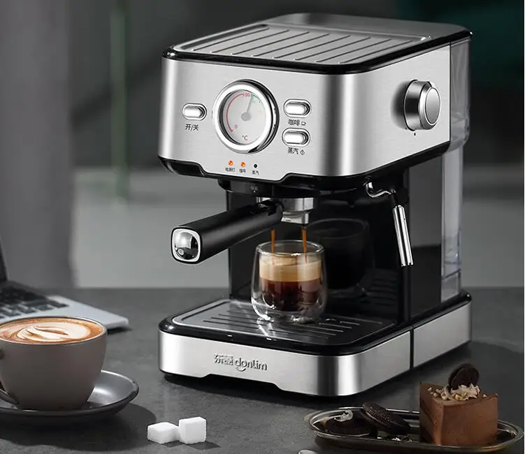 

Donlim espresso machine home 20bar high pressure temperature visible steam froth DL-KF5403