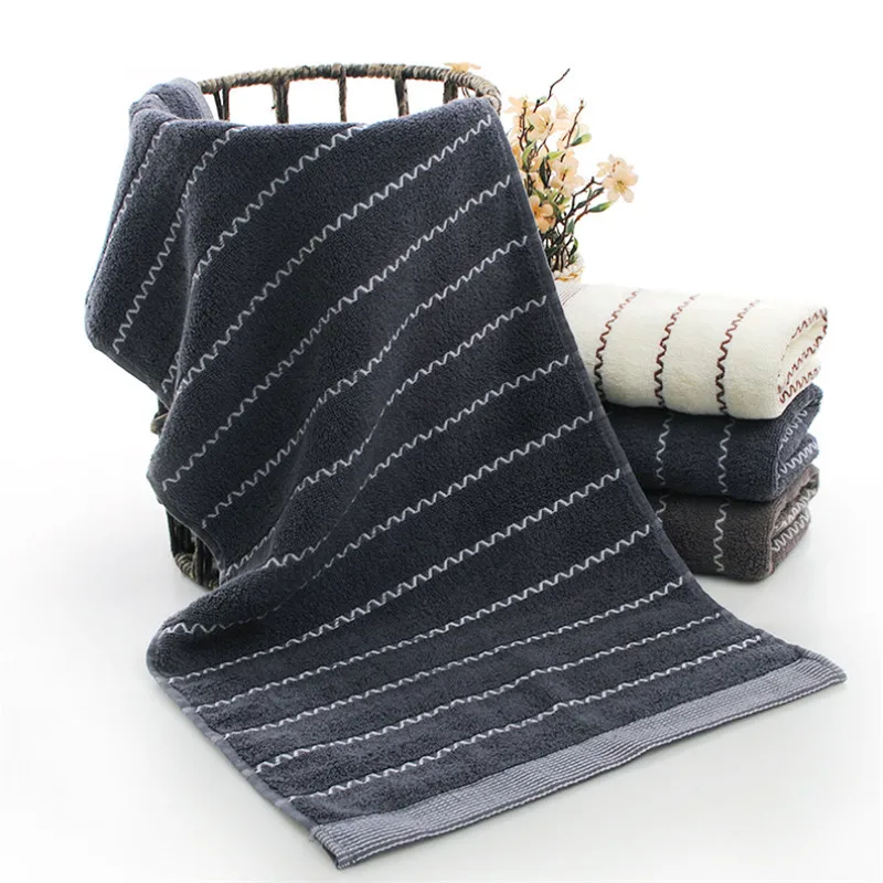 

Home Textile 100% Cotton Towel Absorbency Bath Towel For Adults Hair Face Body Use Home Hotel Towels Bathroom Supplies 33x75cm
