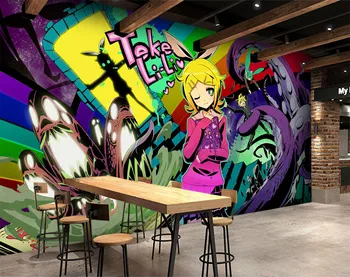 

[Self-Adhesive] 3D Cool Girl 888733 Japan Anime Wall Paper mural Wall Print Decal Wall Murals