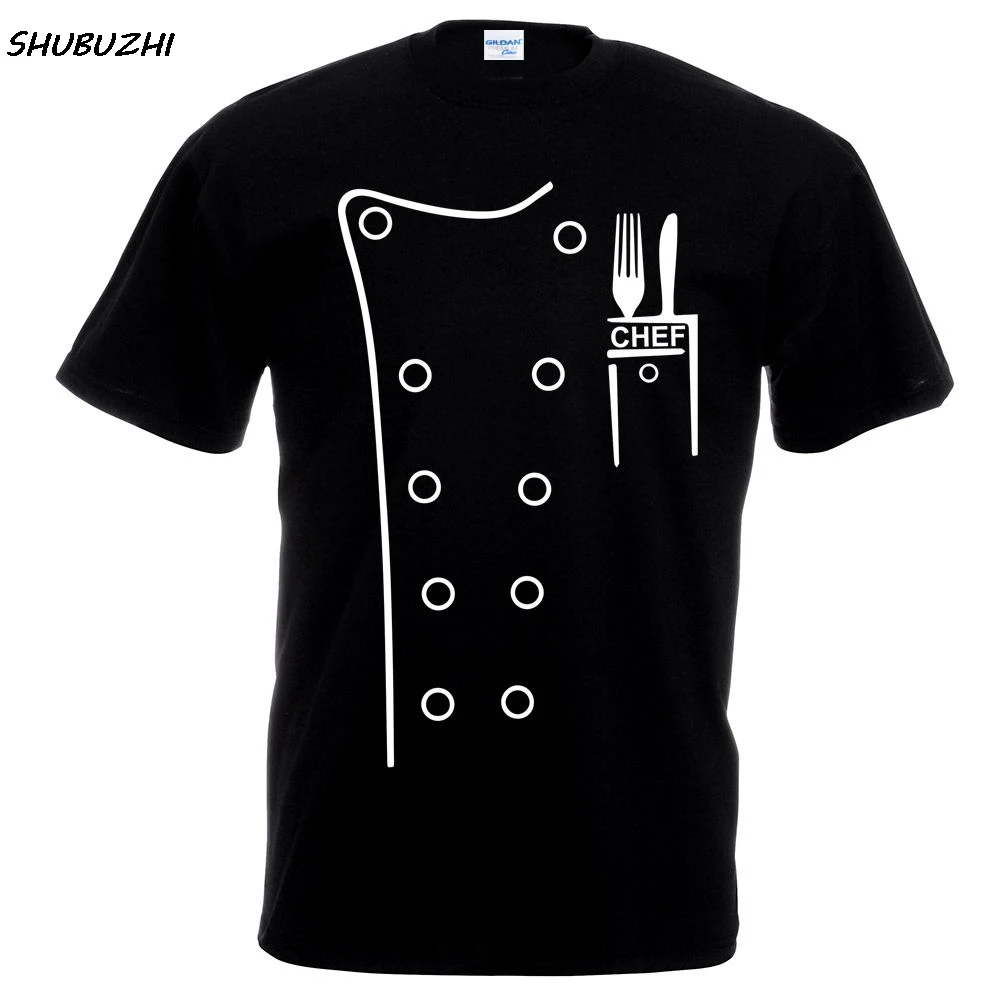 

Homme T-Shirt Man Fashion Chef Tee Shirt Black Funny Novelty Head Cook Kitchen Cooking Bar Stafft Shirts For Men