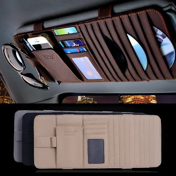 

Universal Car CD Organizer Multifunctional Auto Sunshade Storage Bag Sun Visor Cards Sunglasses Organzier for Stowing Tidying