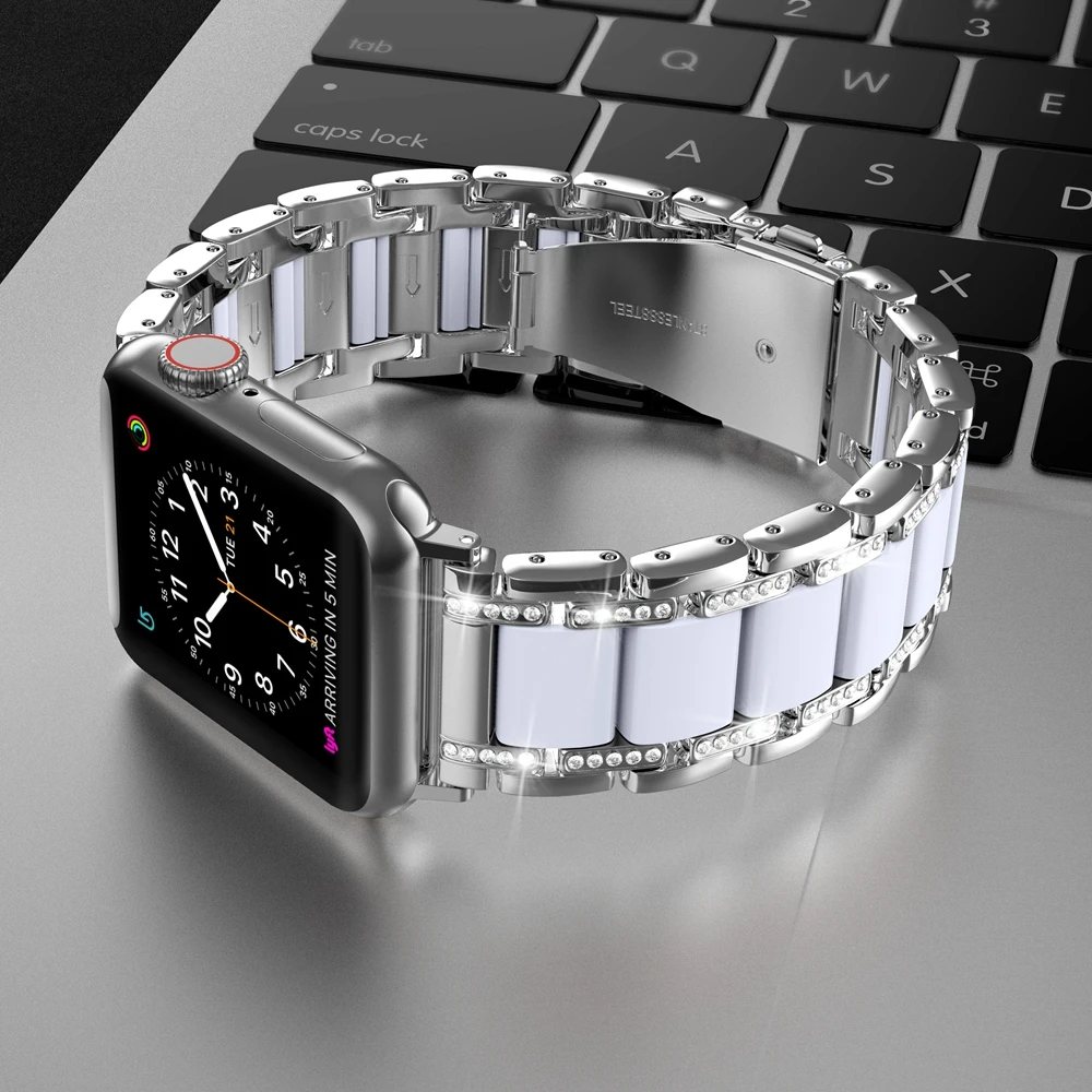 Металлический ремешок для Apple Watch 38 мм 40 мм 42 мм 44 мм iWatch для женщин и мужчин металлический ремешок для Apple Watch серии 5 4 3 2 1