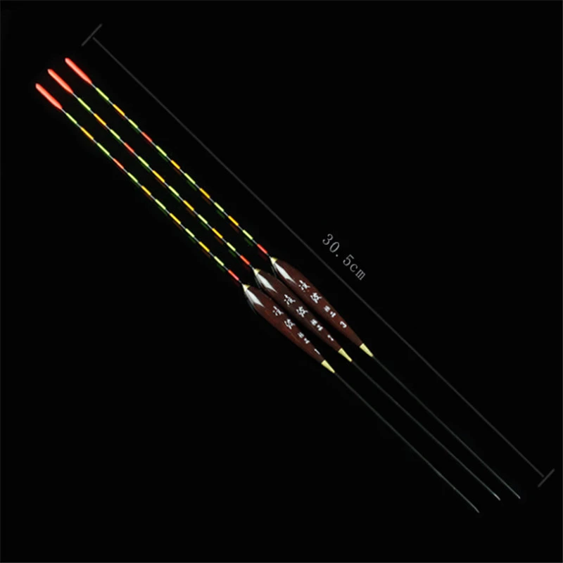 Fishing Float Wood Fluorescent High Sensitivity Bobber Luminous Float Marked Bold Fishing Light Accessories 3pcs fishing floats fishing float fishing bobber fishing buoy