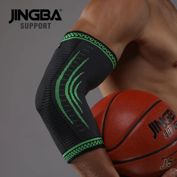 Jingba Ondersteuning 1 Pcs Nylon Basketbal Knie Elleboog Brace Ondersteuning Protector + Polsbandje Boksen Hand Wraps Ondersteuning + Enkel Ondersteuning