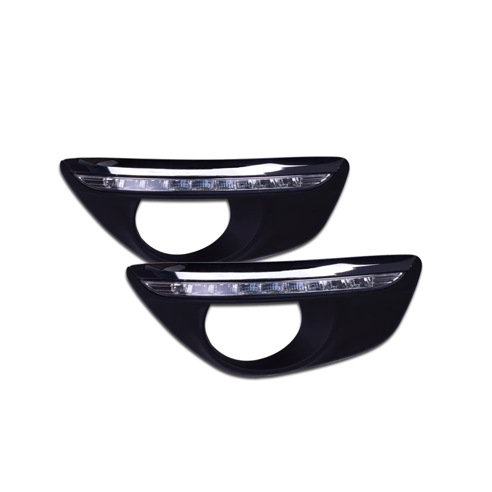 Для hyundai Santa Fe SantaFe 2010 2011 2012 DRL Светодиодный дневной ходовой светильник противотуманная фара светильник s крышка с желтым поворотником