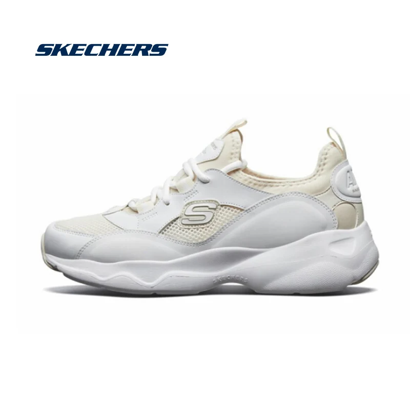 Skechers/Повседневная обувь; Мужская Спортивная обувь D'lites на массивном каблуке; обувь на платформе со шнуровкой; кроссовки; брендовая Роскошная оригинальная обувь; 666095-bmkw - Цвет: 666095-WNT