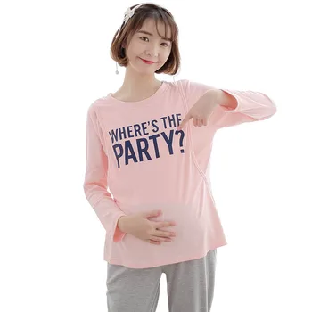 

Autumn Breastfeeding Pajamas Breast Feeding Nightwear Maternity Nursing Pajama Set Maternity Nursing Sleepwear Pregnancy Pyjamas