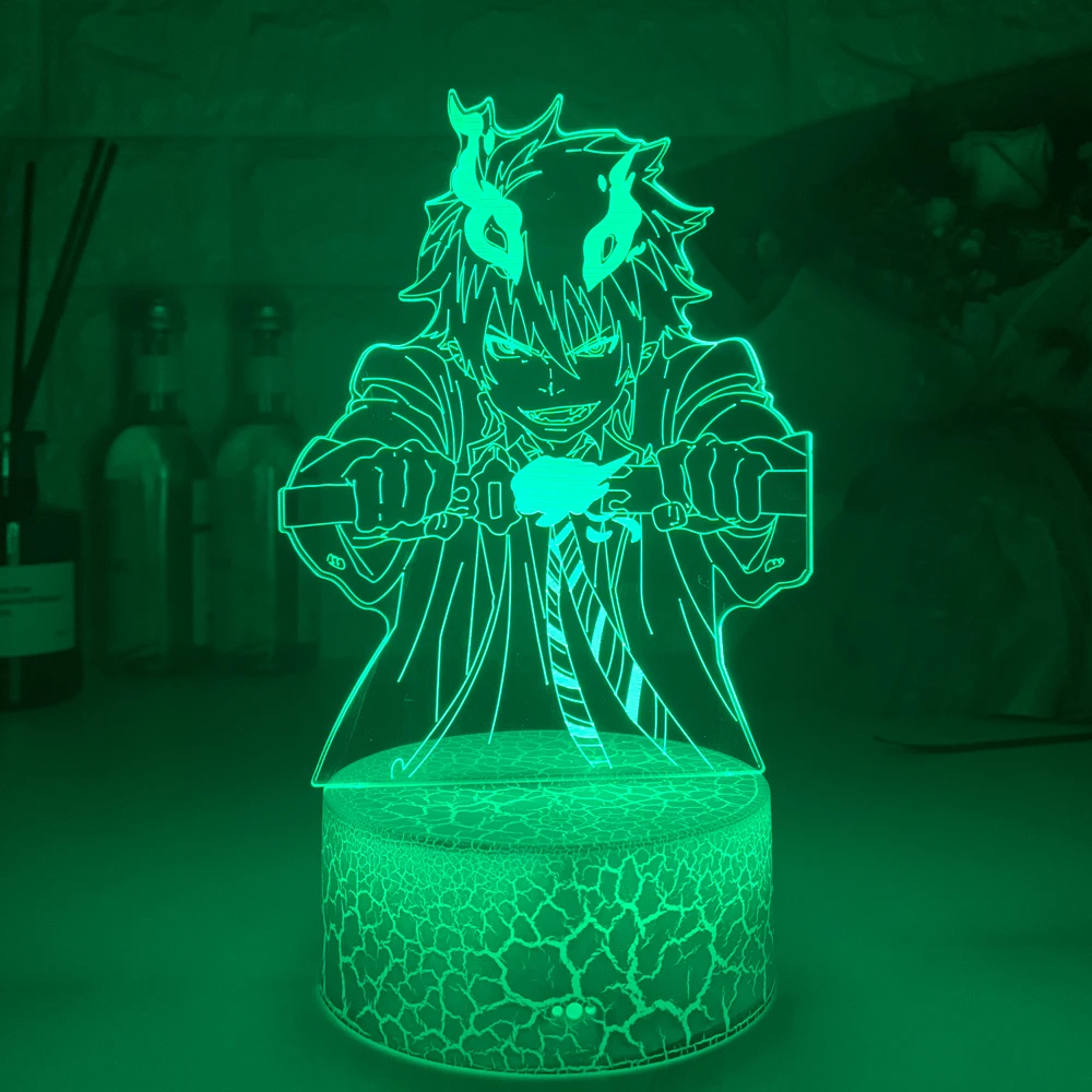 New 3d Led Light Anime Blue Exorcist Rin for Bedroom Decor Night Light Kids Brithday Gift Manga Room Desk 3d Lamps Blue Exorcist night lamp for bedroom