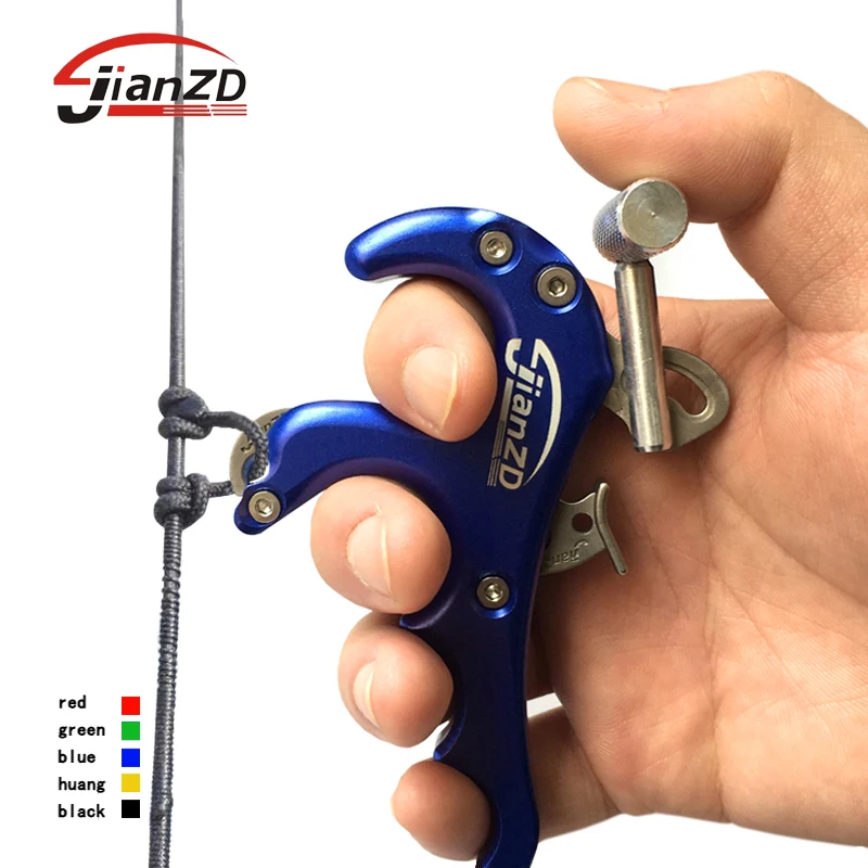 

Outdoor 4 Finger Bow Release Caliper Thumb Trigger Grip Compound Bow Hunting Archery Hunting Shooting Accessories Free shipping