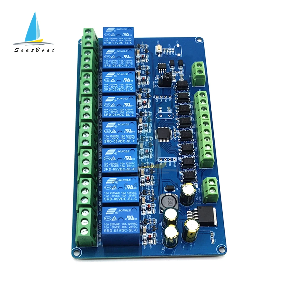 dc canais modbus rtu relé módulo interruptor ttl comunicação vias relé entrada saída para controle de potência arduino