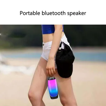 

MF-206Powerful Portable Speakers Bluetooth Speaker Column Wireless Speaker with LED Night Light TF FM Radio Boombox Built-in Mic