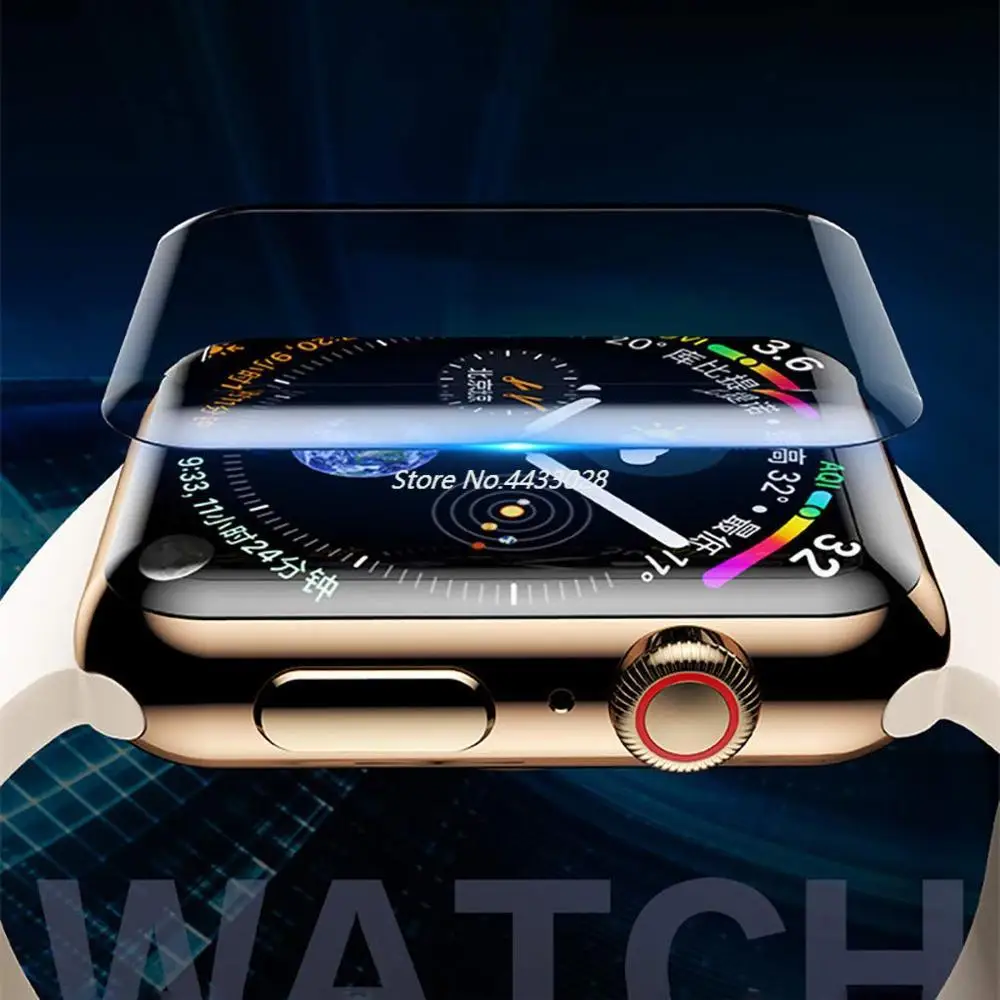 10D Curved Screen Protector Film On For Apple Watch UV