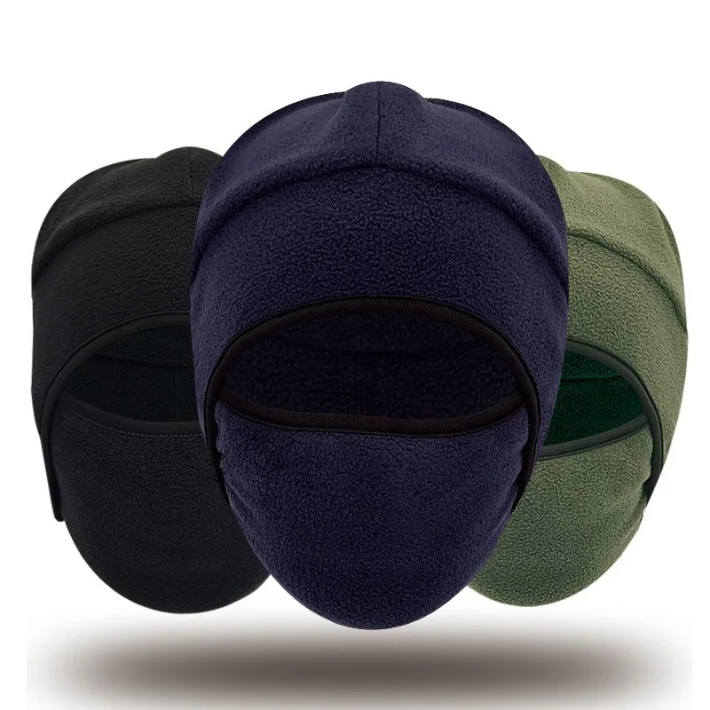 Wholesale Fleece Hat Winter Headwear Balaclava Face Mask Head Cap Warm Beanie Cap