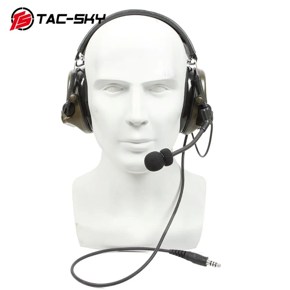 COMTAC III TAC-SKYcomtac iii силиконовые наушники электронные шумоподавления звукосниматель Военная Тактическая Переговорная стрельба headsetFG
