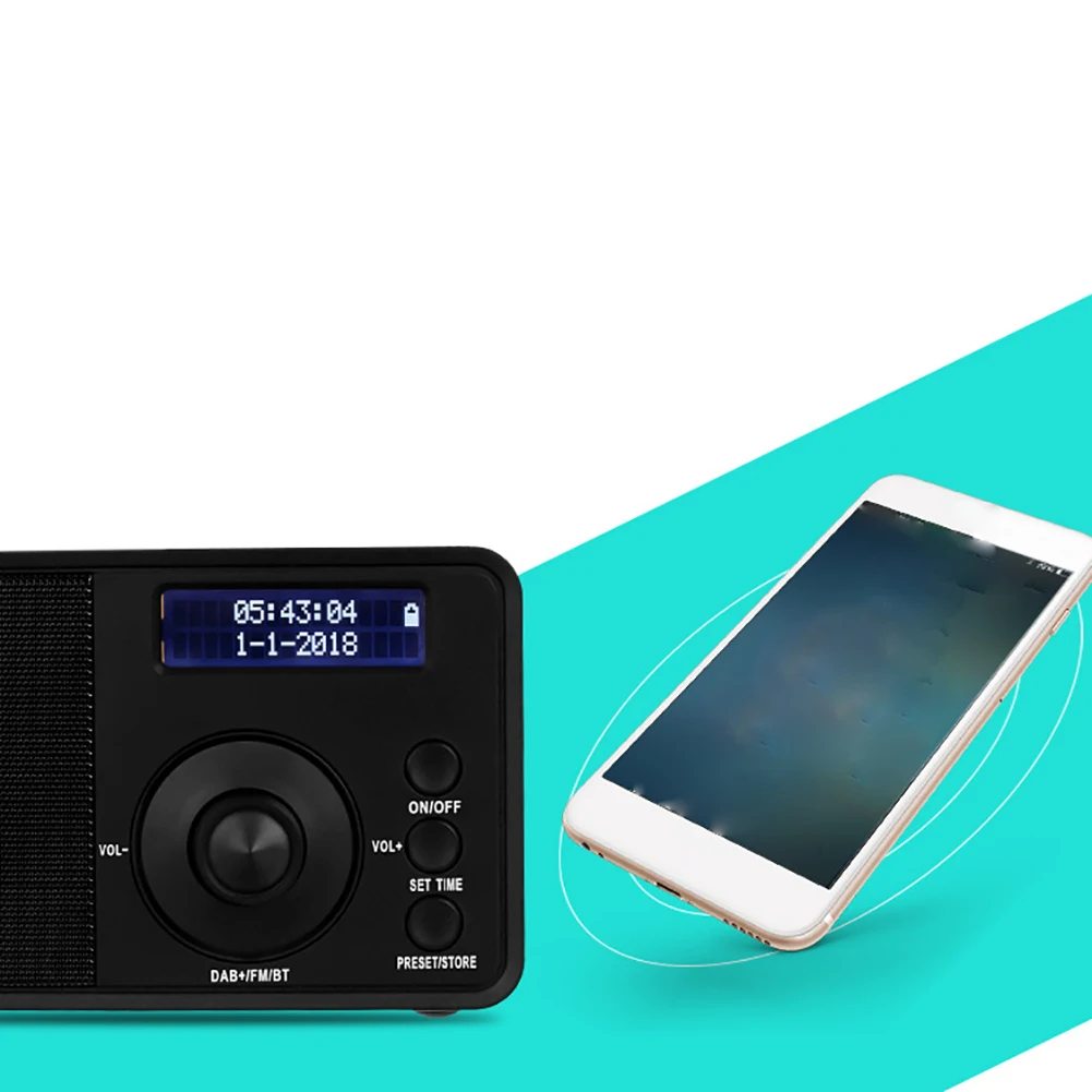 Цифровое радио FM Высокая чувствительность Кемпинг беспроводной DAB перезаряжаемые воспроизведения музыки стерео Bluetooth динамик домашние автомобильные аксессуары