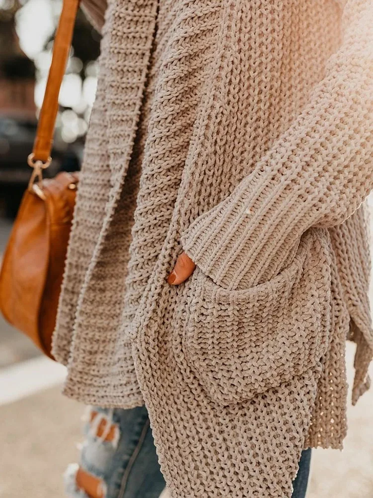 Новинка, Осень-зима, женские свитера с отворотом, Джерси, Mujer Invierno, длинный кардиган, женский, длинный рукав, вязанный, твист, Свободный кардиган, s930