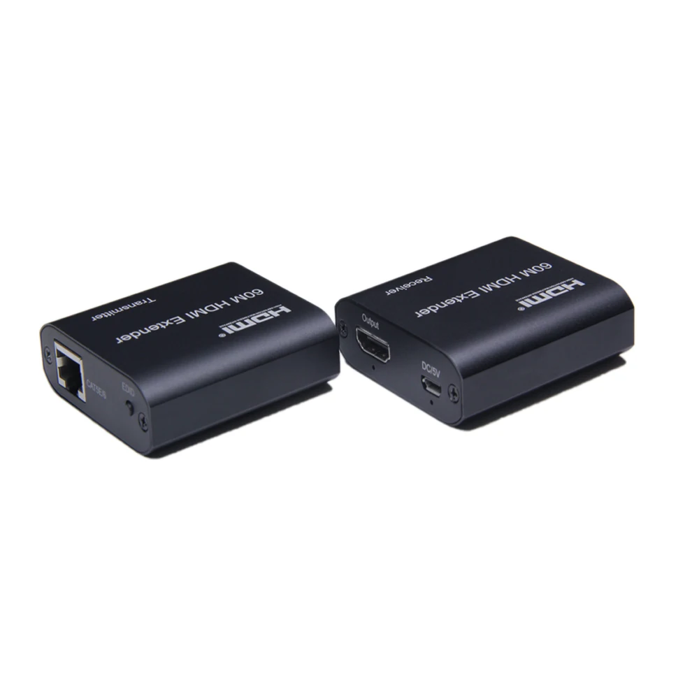 60 м HDMI удлинитель 1080p передатчик приемник по Cat 5e/6 RJ45 Ethernet с микро USB кабель