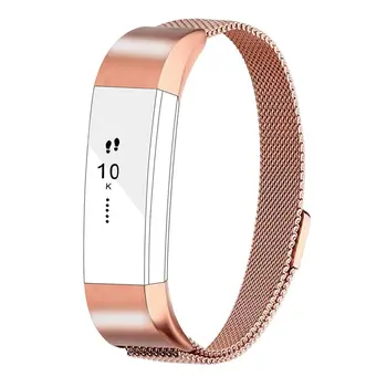 

For Fitbit Alta Milanese Strap for Alta Hr Milan Stainless Steel Braided Magnetic Adsorption Strap Magnetic Loopback Strap