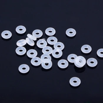 

100PCS Silicone Rubber Stoppers Ring Bead Spacer Charm Bracelet For Jewelry DIY 62KE