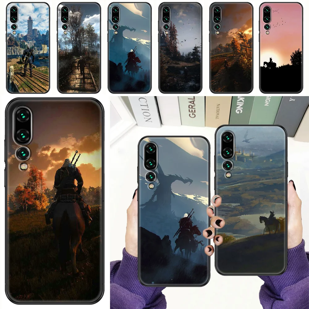 

Game Wild Hunt Phone case For Huawei P Mate P10 P20 P30 P40 10 20 Smart Z Pro Lite 2019 black luxury Etui silicone waterproof