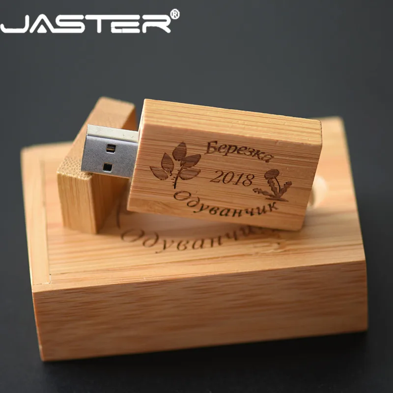 JASTER акция (более 10 шт. бесплатный логотип) креативный деревянный usb + коробка