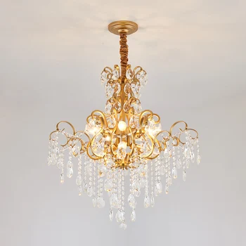 

American style country chandelier, entrance hall light, simple household creative cloakroom, French light luxury crystal cha