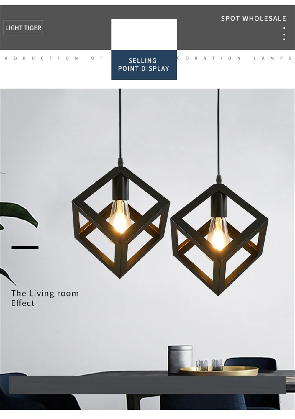 Retro Iron Pendant LIght LED Edison Industrial Wind Vintage Hanging Lamp Loft Decor Dining Room Lights Antique Home Lighting (4)