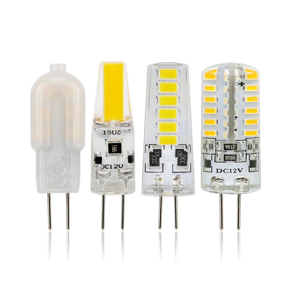 2 шт./лот светодиодные лампы G4 Mini 3 Вт 5 6 DC12V 3014 2835 5730 SMD COB сменные галогеновые