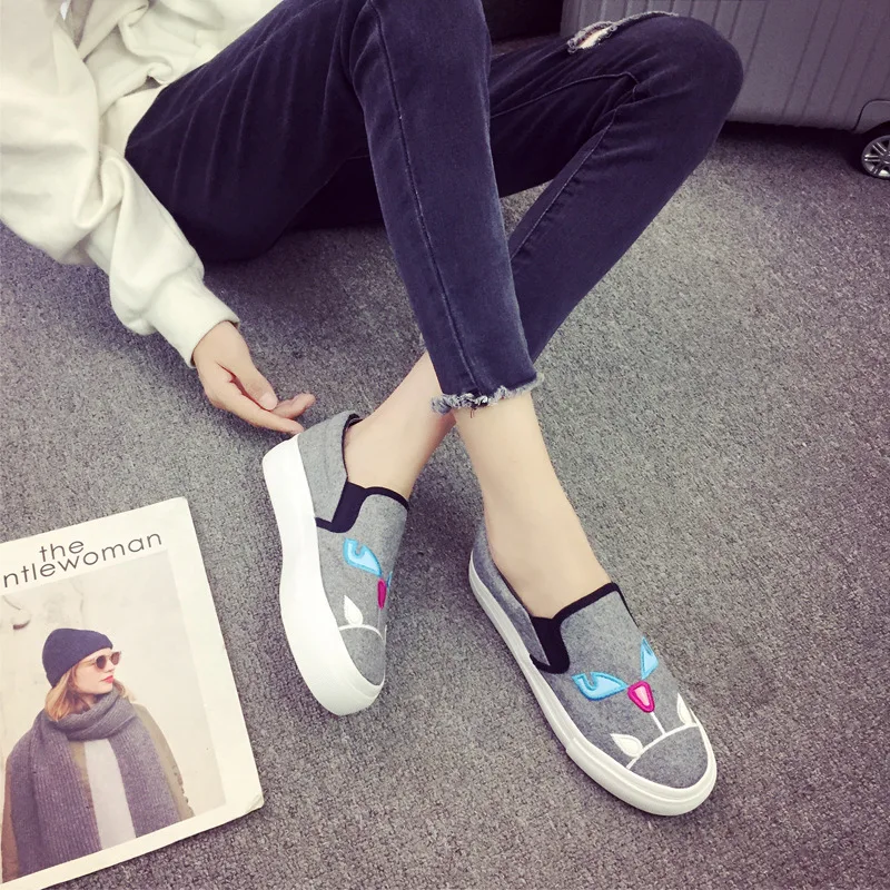 

2019 Autumn New Style Small Monster Lazy Slip-on Canvas Shoes Student Korean-style Versatile Breathable Casual Board Shoes