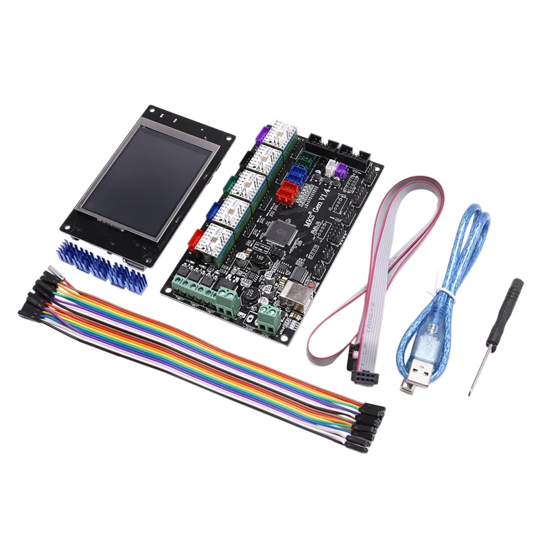 Материнская плата 3d принтера MKS GEN V1.4 плата управления совместима с Ramps1.4+ TMC2209 V1.2x5 Драйвер+ TFT дисплей