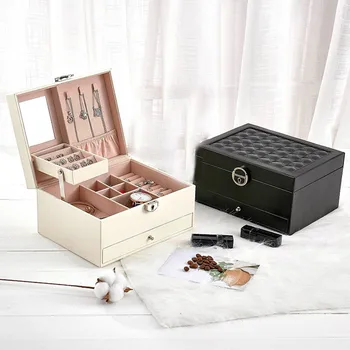

2 In One 8 Grids+3 Mixed Grids Storage PU Leather Watch Boxes Organizer Box Luxury Jewelry Ring Display Watch Case #15