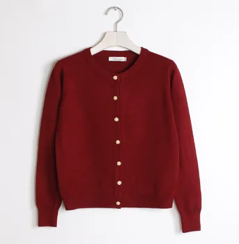 

Luxury Brand Designer Knitted Cardigans for Women Causel O Neck Rabbit Wool Pearl Buttons Knitted Sweater White Black