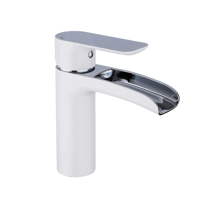 

GAPPO waterfall Spout Basin Faucets white bathroom taps basin faucets sink faucet tap basin mixer One Hole Deck Mount Lavatory