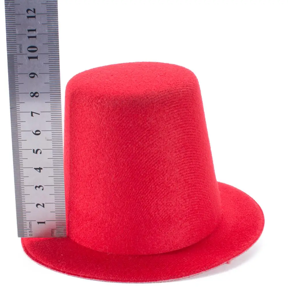 A006 10 шт./лот Мини Топ Высокая шляпа 9 см Millinery Вуалетка база DIY ремесло Модные Простые однотонные шапки