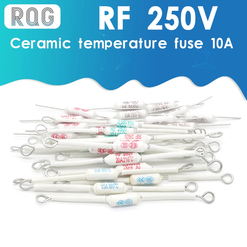 Керамический предохранитель температуры RF 250V 10A 15A 20A 130/155/165/185/216/230/240C градусов |