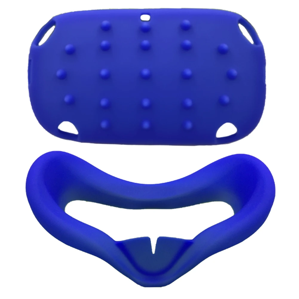 Blue 2 Противоскользящий силиконовый чехол для шлема, аксессуары для VR, мягкая Нескользящая светозащитная Подушечка Для лица, съемный чехол для Oculus Quest - Цвет: Blue 2