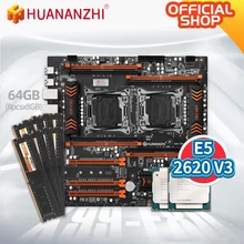 HUANANZHI X99 F8D Материнская плата Intel Dual с XEON E5 2620 V3 * 2 8*8 ГБ DDR4 NON ECC
