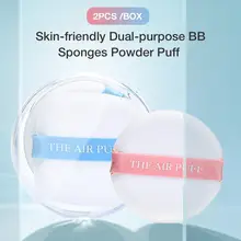 2 шт./кор. макияж пуховка для пудры круглый Форма BB крем пуховка для пудры Портативный мягкие пуховки для пудры основа под макияж губка для Для женщин