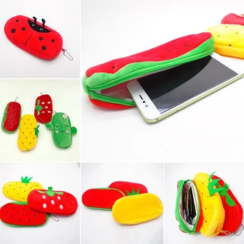 

Cute Fruit Watermelon Cactus Plush Pencil Case Cosmetic Bag Pen Box for Girls Gift Stationery Pouch School Office Supplies