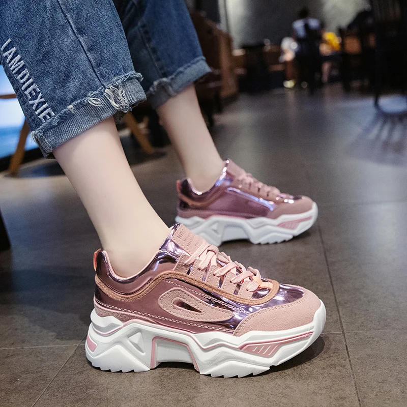 

Womens Sneakers Shoes 2018 Fashion Woman-shoes Platform Tennis Female Designer Women's Thick Trainers Casual Summer Fabric PU