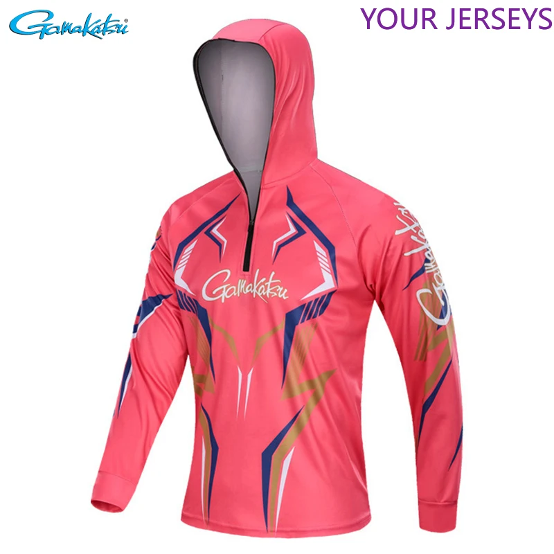 

2020 GAMAKATSU Summer New Fishing Shirt Outdoor Anti-uv Sun Protection Quick Dry Fishing Hooded Breathable Soprt Fishing Clothe