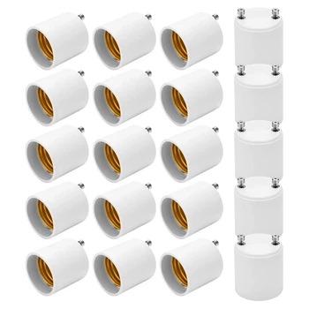 

GU24 to E26 E27 Adapter 20-Pack Heat Resistant Up to 200℃ Fire Resistant Converts GU24 Pin Base Fixture to E26 E27 Standard Scre