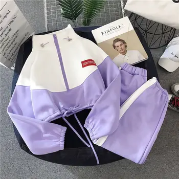 

New Spring&Autumn Two Piece Set Tracksuit Women 2020 Streetwear Oversize Harajuku Bts Kpop 2 Piece Set Women Free Shipping
