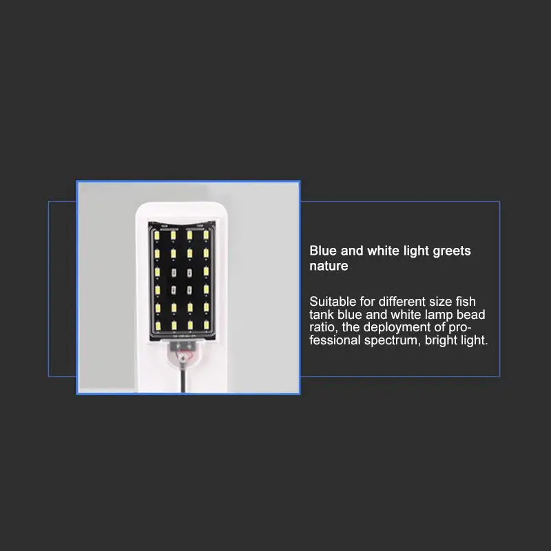 Super Slim LED Aquarium Light Lighting Plants Grow Light 15W Aquatic Plant Lighting Waterproof Clip-On Lamp For Fish Tank