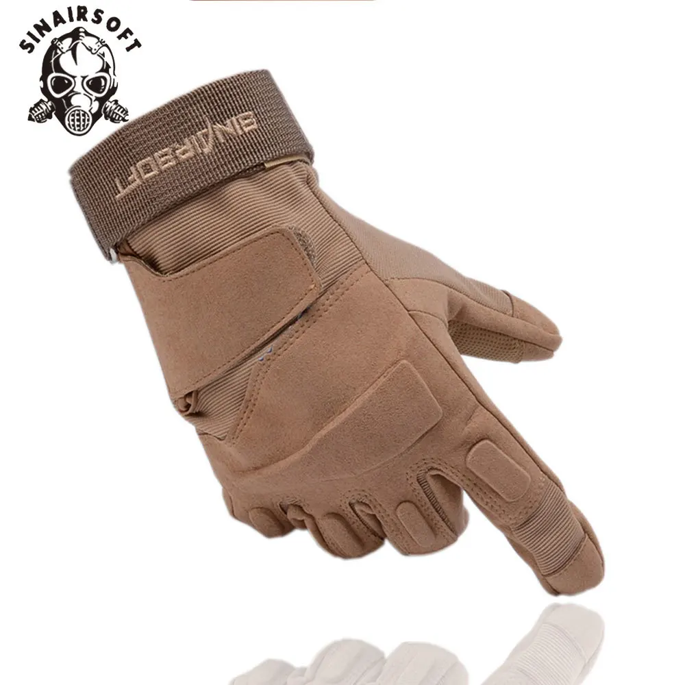 SINAIRSOFT тактические нескользящие перчатки для верховой езды на полный палец армейские военные дышащие нейлоновые страйкбольные двойные перчатки для стрельбы