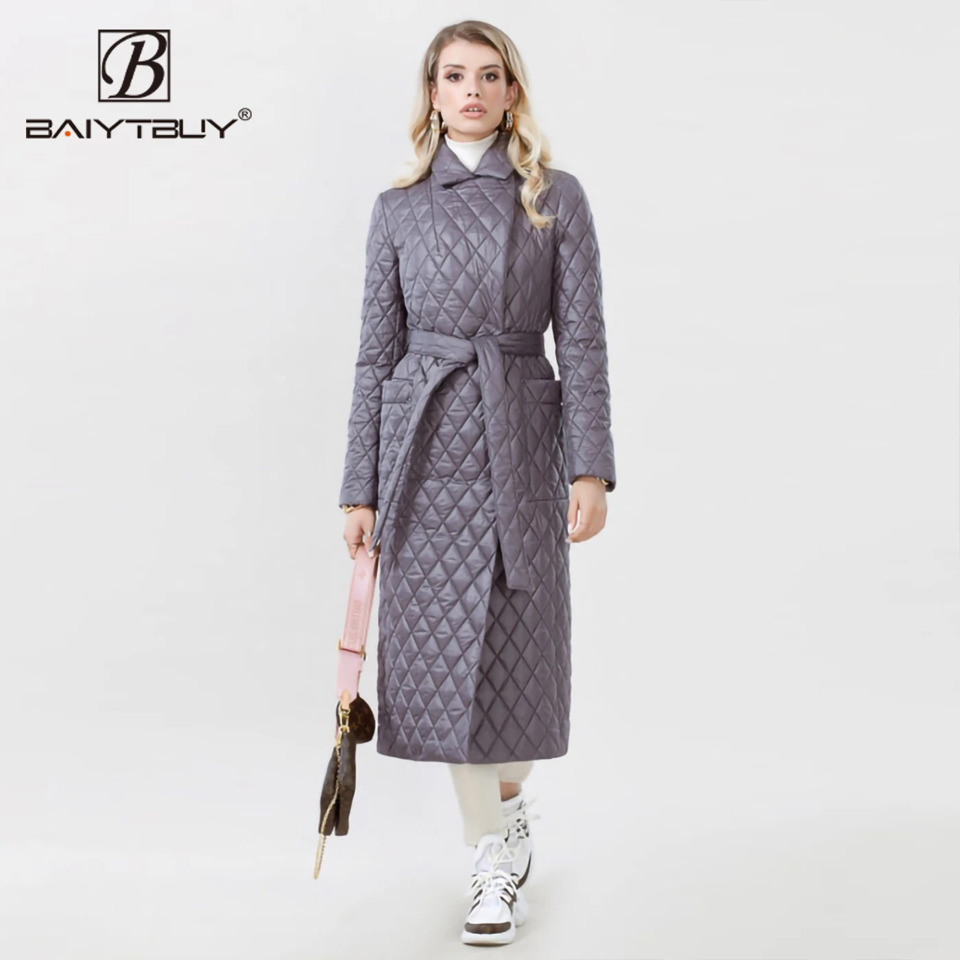 BAIYTBUY 2022New spring cotton quilted long puffer Jacket for women winter jacket  Women autumn clothes woman down jacket coat 3